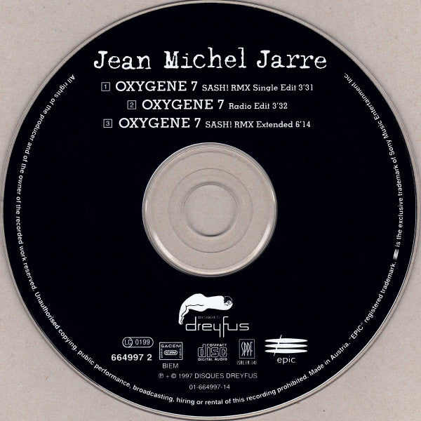 Jean-Michel Jarre : Oxygene 7 (CD, Maxi)