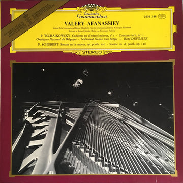 Valery Afanassiev – Pyotr Ilyich Tchaikovsky / Franz Schubert : Concerto En Si Bémol Mineur, N° 1 = Concerto In b, Nr. 1 / Sonate En La Majeur, Op. Posth. 120 = Sonate In A, Posth. Op. 120 (LP)