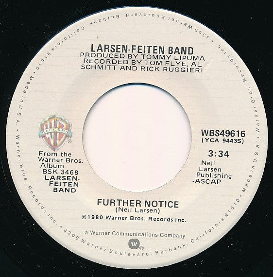Larsen-Feiten Band : She's Not In Love (7", Single)