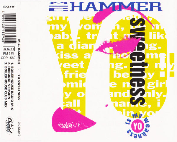 MC Hammer : Yo Sweetness (CD, Maxi)