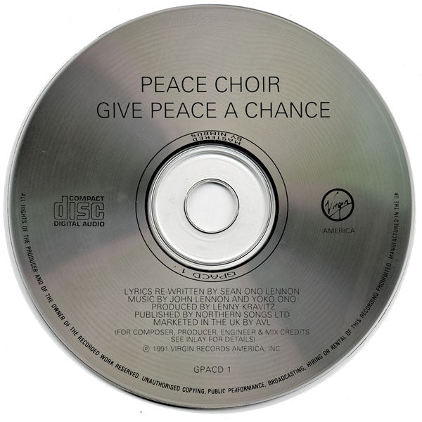 Peace Choir : Give Peace A Chance (CD, Single)