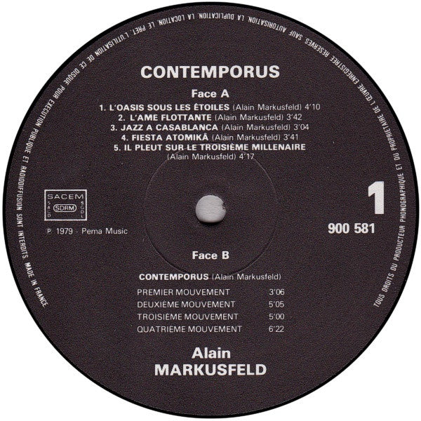 Alain Markusfeld : Contemporus (LP, Album)