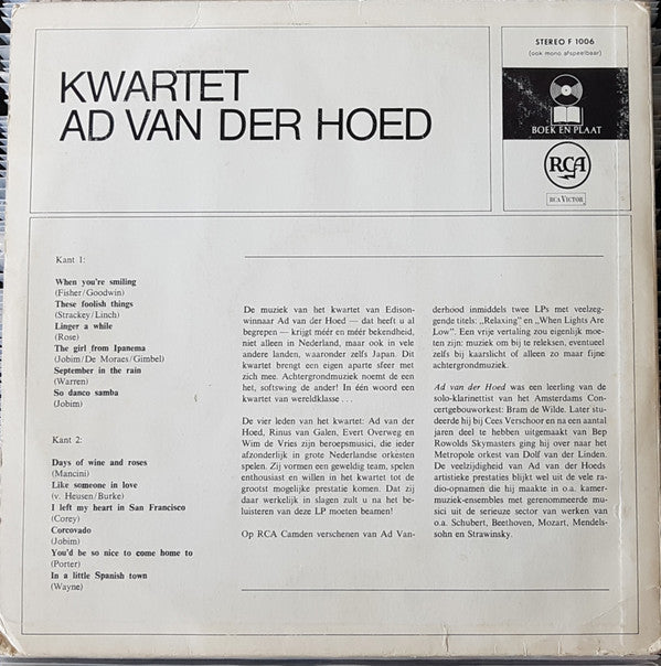 Ad Van Den Hoed Kwartet : Ad Van Der Hoed Kwartet (LP, Club)