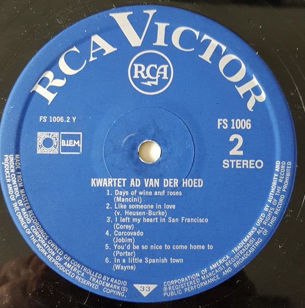 Ad Van Den Hoed Kwartet : Ad Van Der Hoed Kwartet (LP, Club)