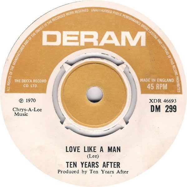 Ten Years After : Love Like A Man (7", Single)