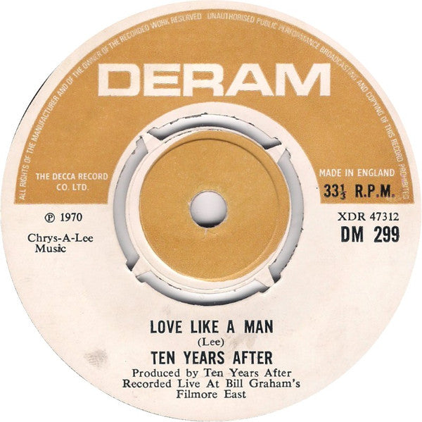 Ten Years After : Love Like A Man (7", Single)