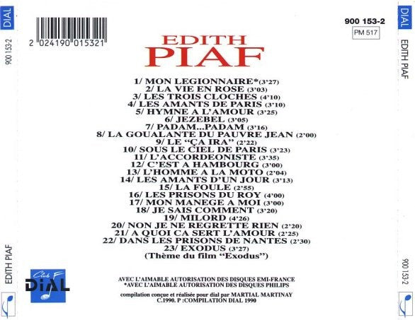 Edith Piaf : 25e anniversaire (CD, Comp)