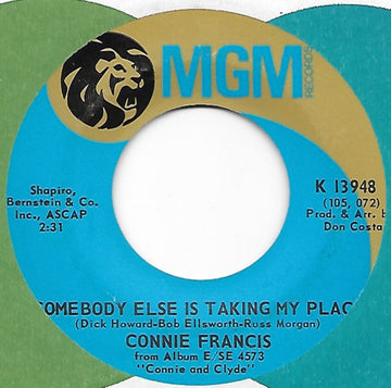 Connie Francis : Somebody Else Is Taking My Place (7", Single)