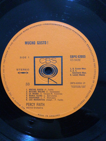 Percy Faith & His Orchestra : Mucho Gusto! (More Music Of Mexico) (LP, Album)