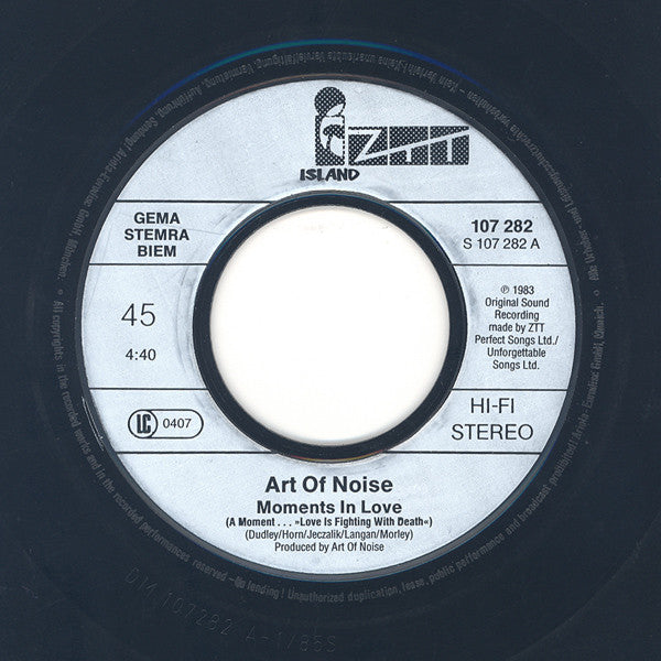 The Art Of Noise : Moments In Love (7", Single)