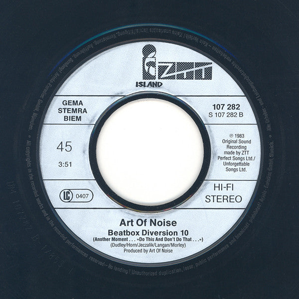 The Art Of Noise : Moments In Love (7", Single)