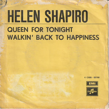 Helen Shapiro : Queen For Tonight / Walkin' Back To Happiness (7", Single)