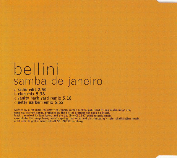 Bellini : Samba De Janeiro (CD, Maxi)