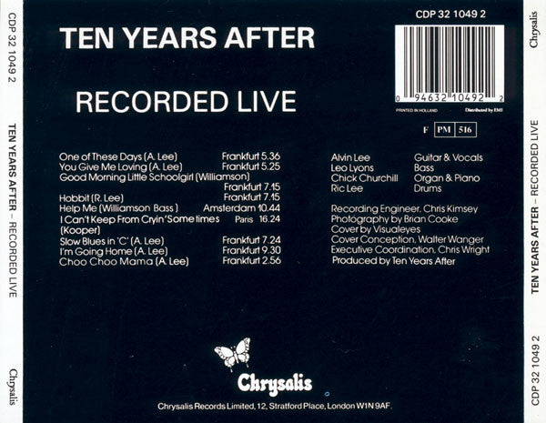 Ten Years After : Recorded Live (CD, Album, RE)