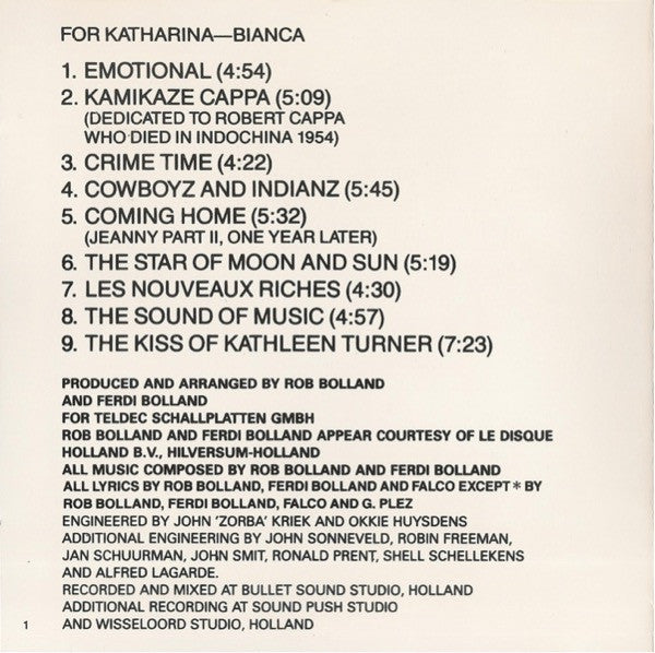 Falco : Emotional (CD, Album)