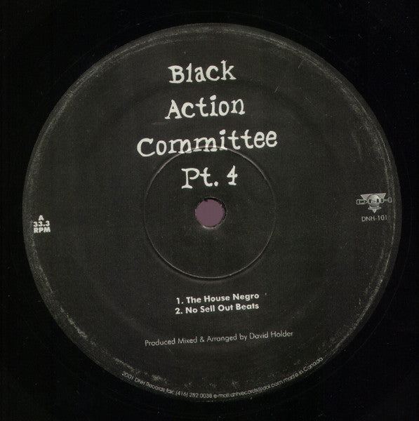 David Holder / Nick Holder : Black Action Committee Pt. 4 (12")