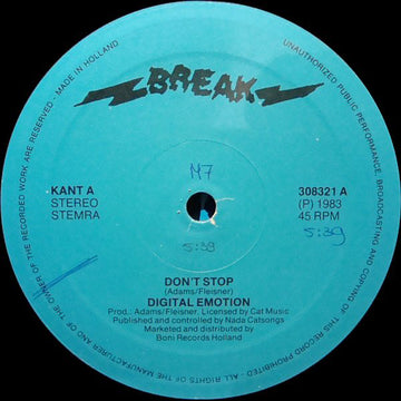 Digital Emotion : Don't Stop (12")