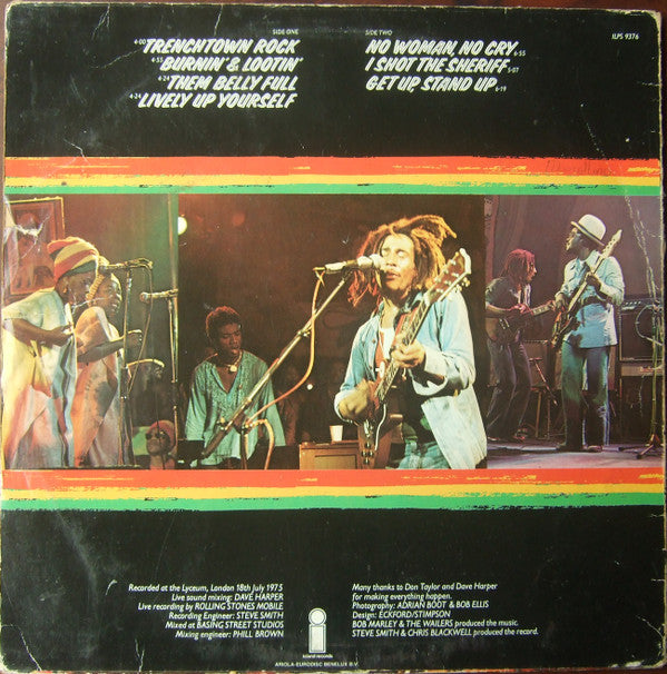Bob Marley & The Wailers : Live! (LP, Album)
