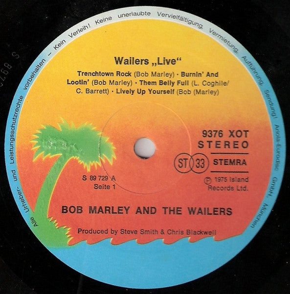 Bob Marley & The Wailers : Live! (LP, Album)