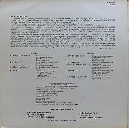 Saffron Summerfield : Fancy Meeting You Here (LP, Album, RP, whi)