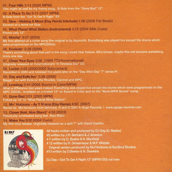 DJ Day : The Day Before (CD, Comp)