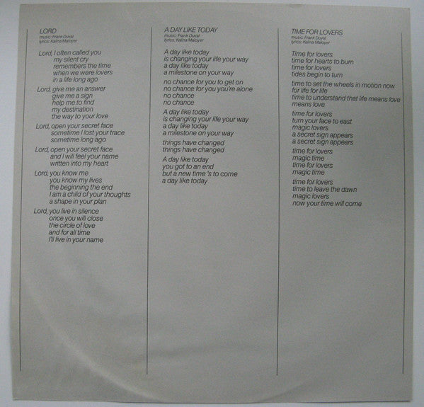 Frank Duval : Time For Lovers (LP, Album)