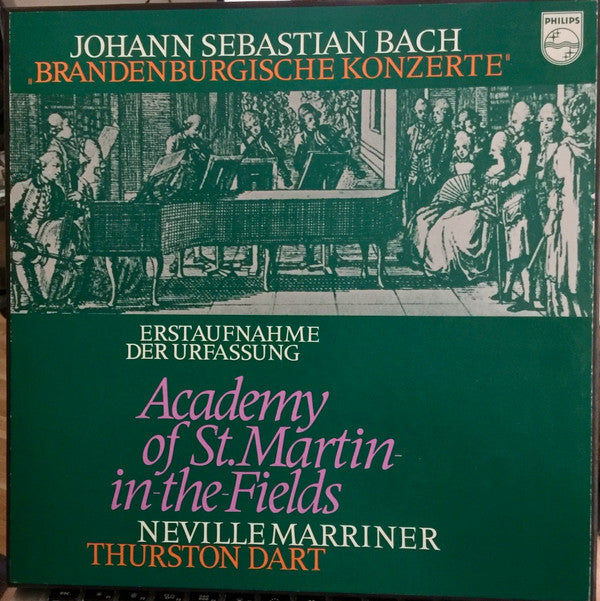 Johann Sebastian Bach, The Academy Of St. Martin-in-the-Fields, Sir Neville Marriner, Thurston Dart : Brandenburgische Konzerte Erstaufnahme Der Urfassung  (2xLP + Box)