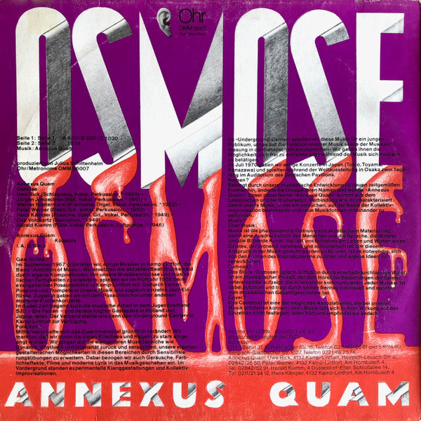 Annexus Quam : Osmose (LP, Album)