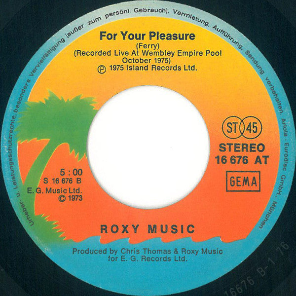 Roxy Music : Both Ends Burning (7", Single)