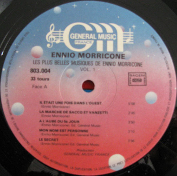 Ennio Morricone : Les Plus Belles Musiques D'Ennio Morricone Vol. 1 (LP, Comp, RE)