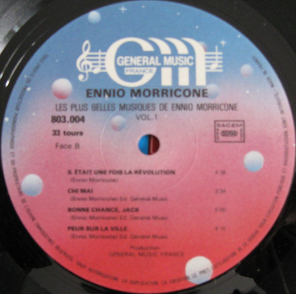 Ennio Morricone : Les Plus Belles Musiques D'Ennio Morricone Vol. 1 (LP, Comp, RE)