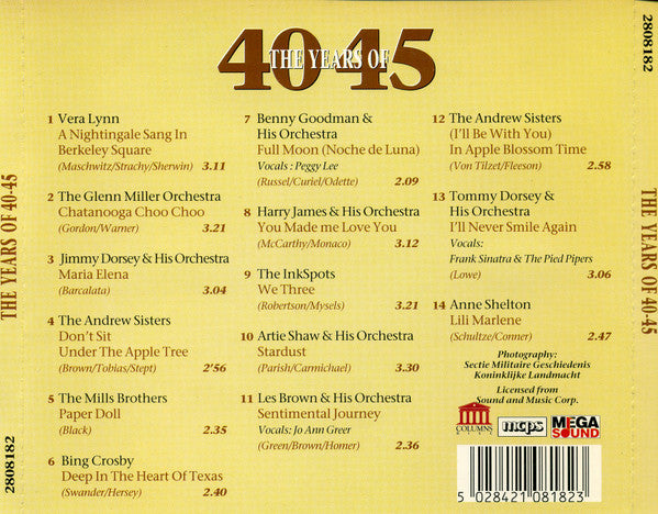 Various : The Years Of 40-45 (CD, Comp)
