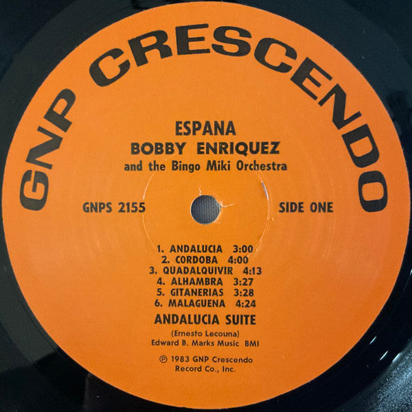 Bobby Enriquez - Bingo Miki & The Inner Galaxy Orchestra : España (The Prodigious Piano Of Bobby Enriquez) (LP, Album)