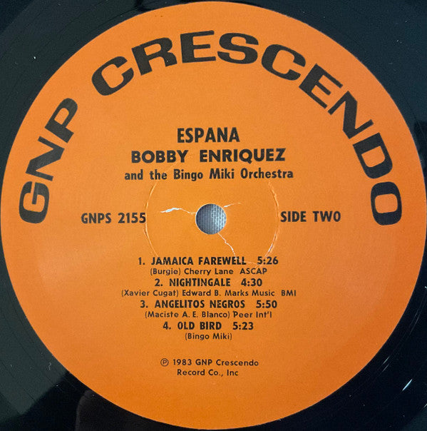 Bobby Enriquez - Bingo Miki & The Inner Galaxy Orchestra : España (The Prodigious Piano Of Bobby Enriquez) (LP, Album)