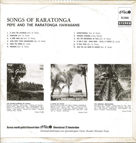 Pepe And The Rarotongans : Songs Of Raratonga (LP, Album)