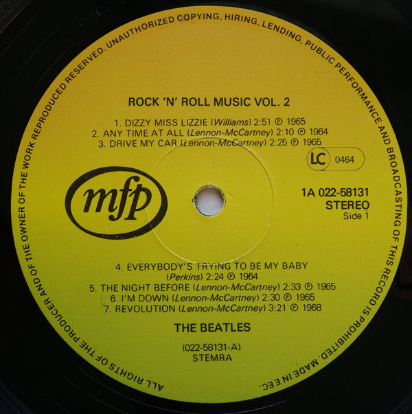 The Beatles : Rock 'n' Roll Music, Volume 2 (LP, Comp)