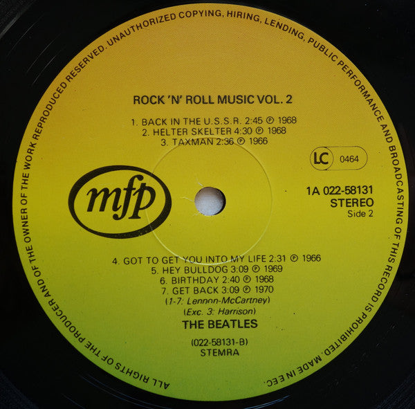 The Beatles : Rock 'n' Roll Music, Volume 2 (LP, Comp)