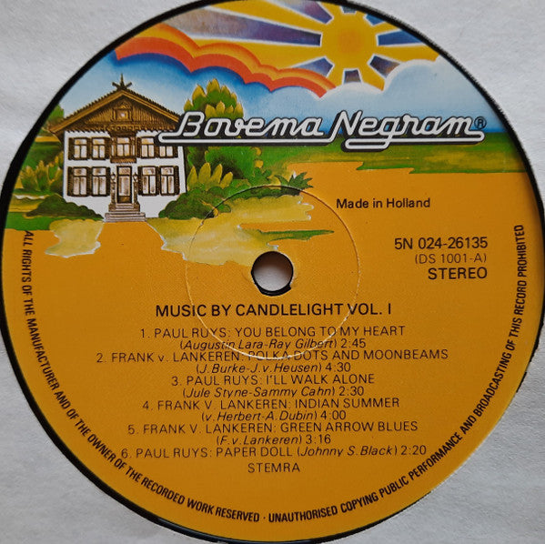 Frank van Lankeren, Paul Ruys : Music By Candlelight (LP, Album)