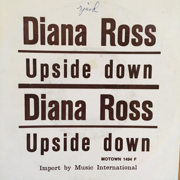 Diana Ross : Upside Down (7", Single)