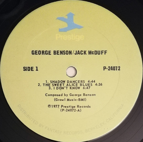 George Benson / Jack McDuff* : George Benson / Jack McDuff (2xLP, Comp, RM, Gat)