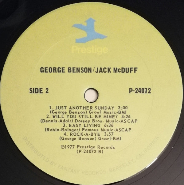 George Benson / Jack McDuff* : George Benson / Jack McDuff (2xLP, Comp, RM, Gat)