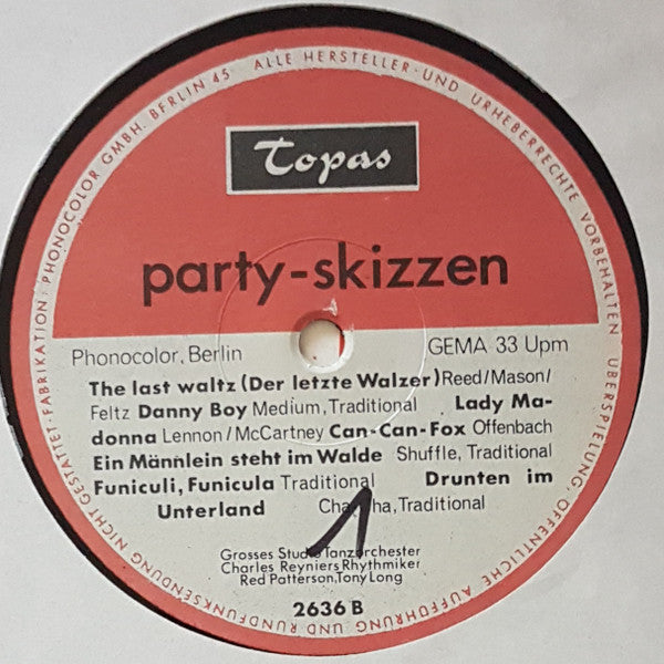 Various : Party Skizzen (LP, blu)