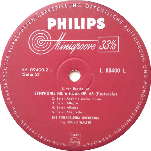 Ludwig van Beethoven, Philharmonic-Symphony Orchestra Of New York, The Philadelphia Orchestra, Bruno Walter : Die Symphonien Von Beethoven Nr. 1 C-Dur / Nr. 6 F-Dur „Pastorale” (LP, Comp, Mono, Gat)