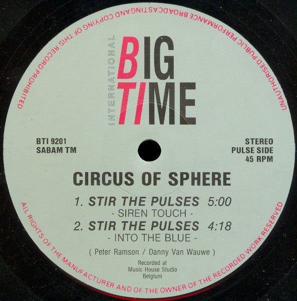 Circus Of Sphere : Stir The Pulses / Spiral Up (12")