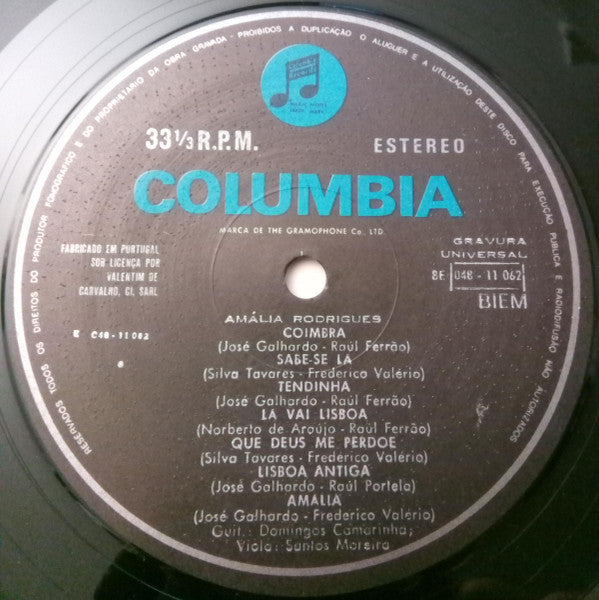 Amália Rodrigues : Amália No Olympia (LP, Album, RE)