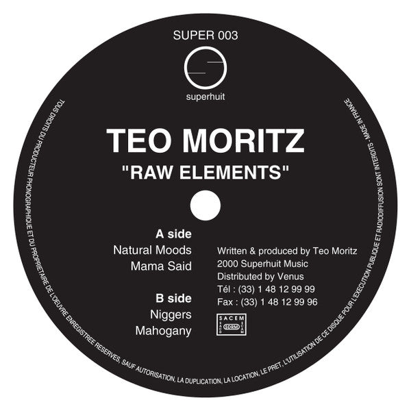 Teo Moritz : Raw Elements (12", EP)