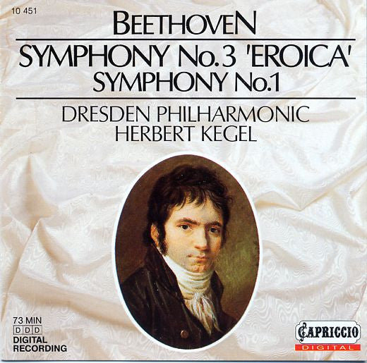 Ludwig van Beethoven - Dresdner Philharmonie, Herbert Kegel : Symphony No.3 'Eroica' / Symphony No.1 (CD, Comp)