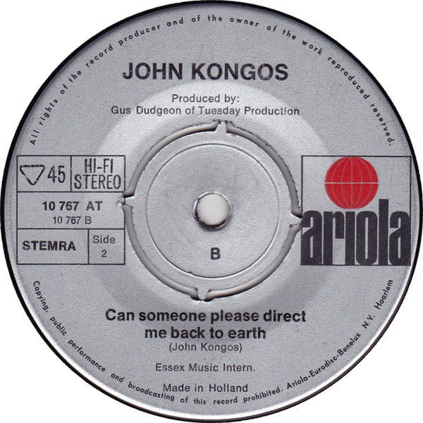 John Kongos : Tokoloshe Man (7", Single)