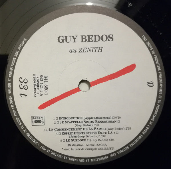 Guy Bedos : Au Zénith (2xLP, Album)