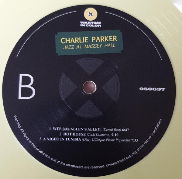 Charlie Parker Featuring Dizzy Gillespie, Bud Powell, Charles Mingus, Max Roach : Jazz At Massey Hall (LP, Album, Ltd, RE, RM, Yel)